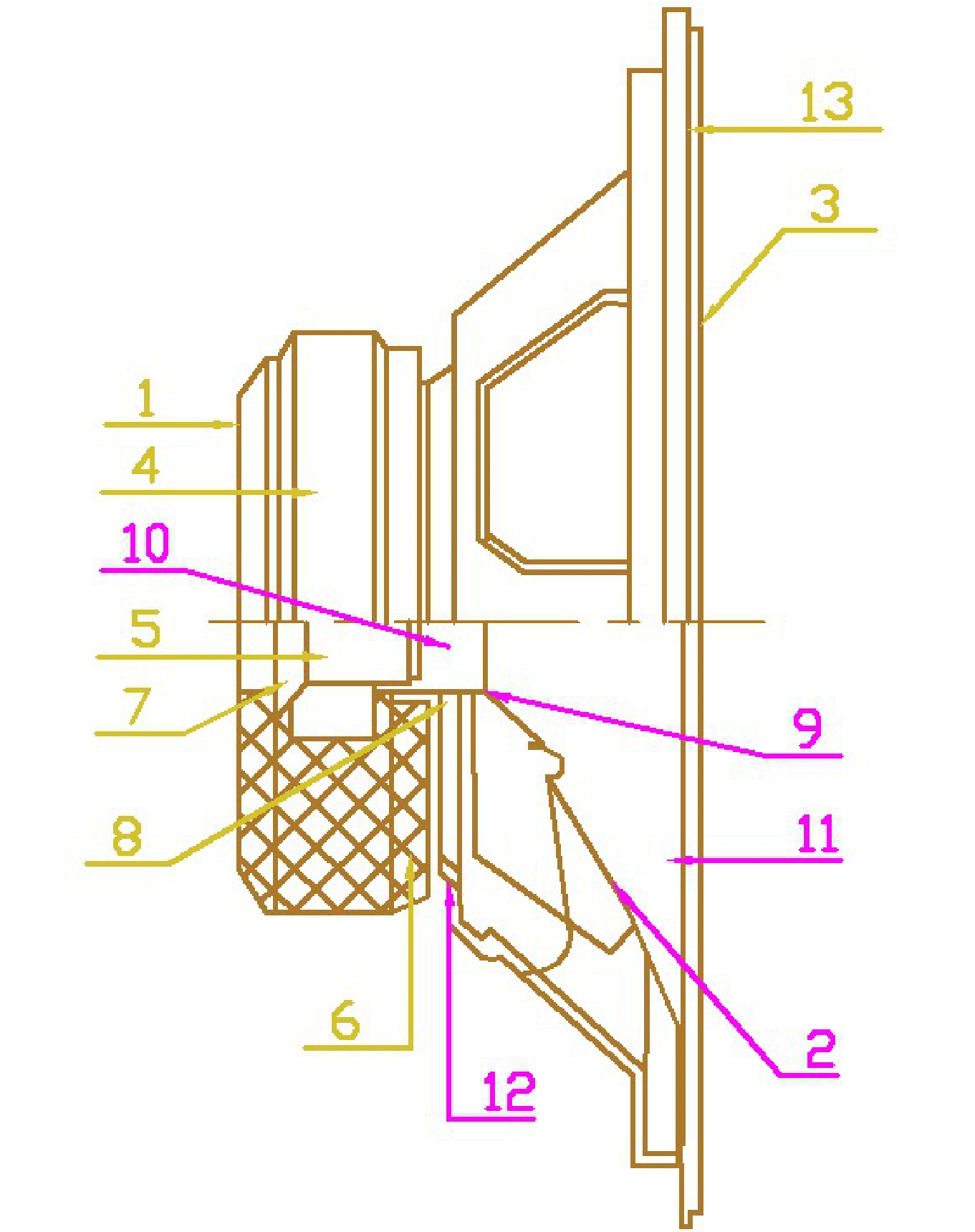 Speaker structural drawing